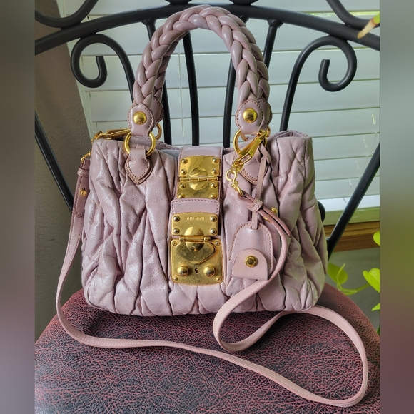 Miu Miu 2 Way Handbag & Crossbody Lilac - Picture 4 of 11